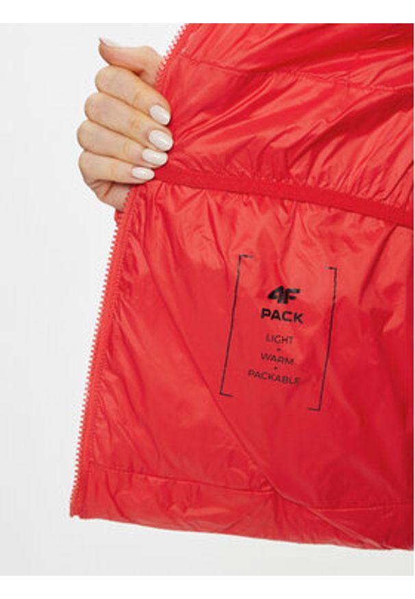 4f - 4F Kurtka outdoor 4FAW23TDJAF279 Czerwony Slim Fit. Kolor: czerwony. Materiał: syntetyk. Sport: outdoor