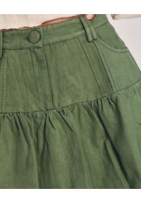 LOVE SHACK FANCY - Zielona mini spódnica Dock. Kolor: zielony. Materiał: bawełna