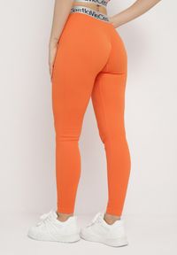 Born2be - Pomarańczowe Elastyczne Legginsy z Szeroką Gumą w Pasie Rindama. Kolor: pomarańczowy. Materiał: guma. Styl: sportowy #7