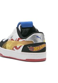 Puma - Sneakersy dla małych dzieci Caven 2.0 PUMA × HOT WHEELS™ PUMA. Kolor: czerwony, czarny, biały, wielokolorowy. Sezon: lato. Sport: turystyka piesza, koszykówka