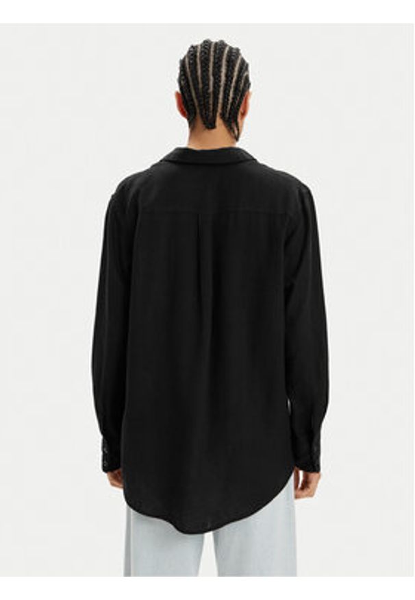 Vero Moda Koszula Linn 10305085 Czarny Relaxed Fit. Kolor: czarny. Materiał: len, wiskoza