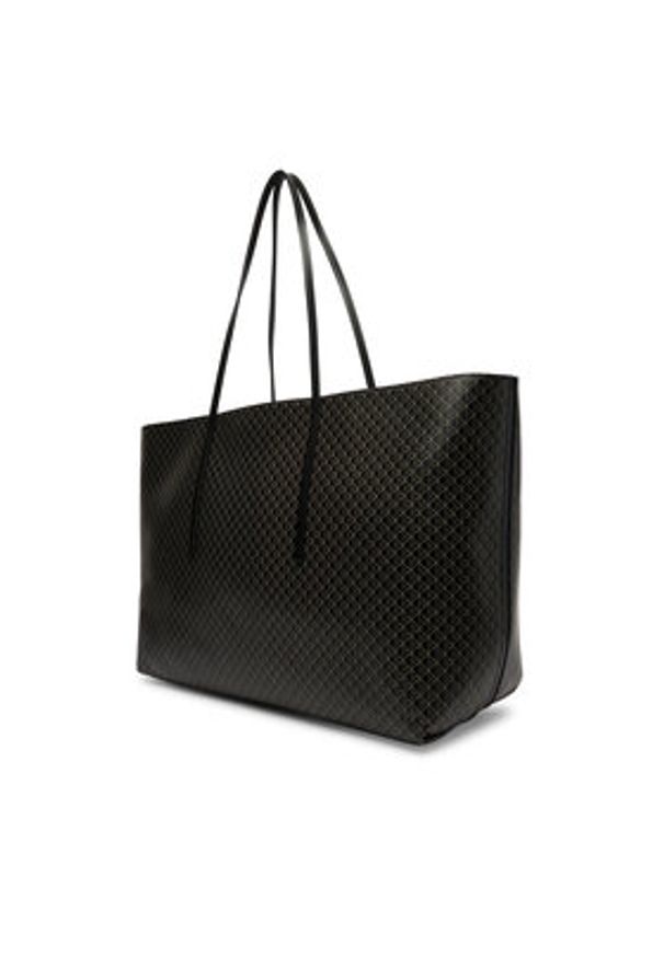 Calvin Klein Torebka Emblem Aop Large Tote W/ Pouch LV04F3364G Czarny. Kolor: czarny. Materiał: skórzane