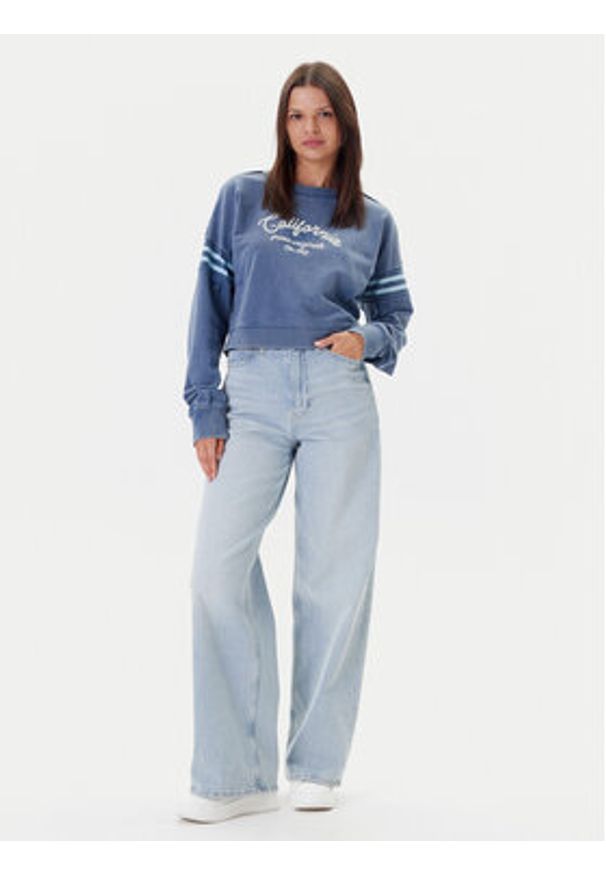 Guess Bluza W5YQ24 K68I4 Niebieski Regular Fit. Kolor: niebieski. Materiał: bawełna