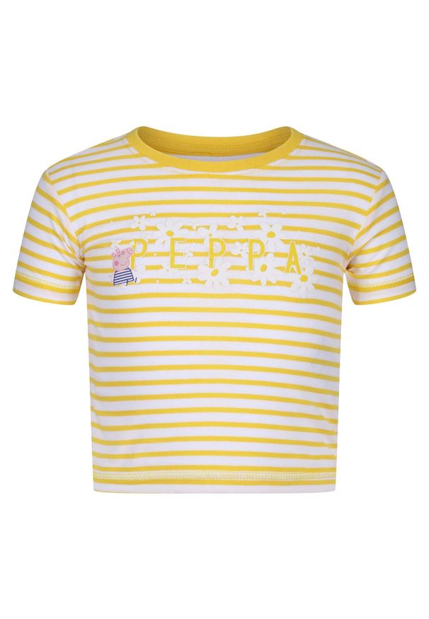Regatta - TShirt Dla Dziecko Świnka Peppa. Kolor: biały, wielokolorowy, żółty