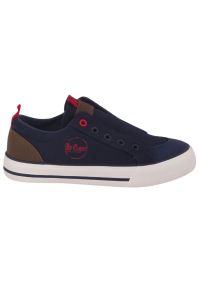 Buty Lee Cooper LCW-24-31-2279K niebieskie. Okazja: na uczelnię, na co dzień. Zapięcie: bez zapięcia. Kolor: niebieski. Materiał: materiał, tkanina, guma. Szerokość cholewki: normalna. Styl: casual #1