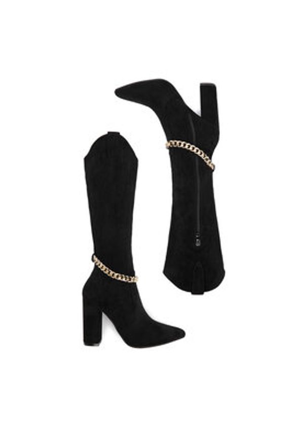 DeeZee Kozaki JDY211103 Czarny. Kolor: czarny. Materiał: materiał