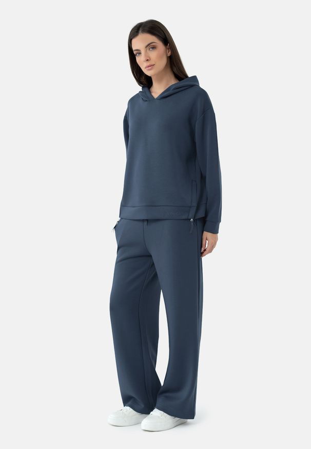 Volcano - Szerokie spodnie dresowe N-EVA. Materiał: dresówka. Długość: długie. Wzór: gładki