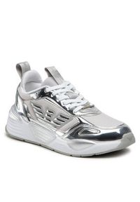 EA7 Emporio Armani Sneakersy X8X070 XK298 00520 Srebrny. Kolor: srebrny. Materiał: skóra #4