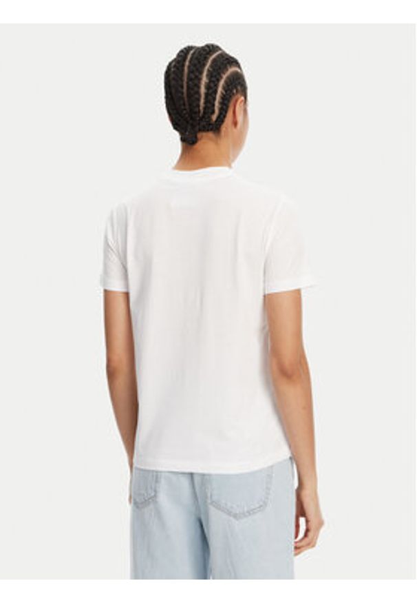 Versace Jeans Couture T-Shirt 78HAHE05 Biały Regular Fit. Kolor: biały. Materiał: bawełna