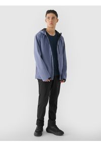 4f - 4F Kurtka softshell wiatroodporna membrana 8000 męska - niebieska 3XL. Typ kołnierza: kaptur. Kolor: niebieski. Materiał: softshell. Technologia: Windstopper. Sport: wspinaczka #2