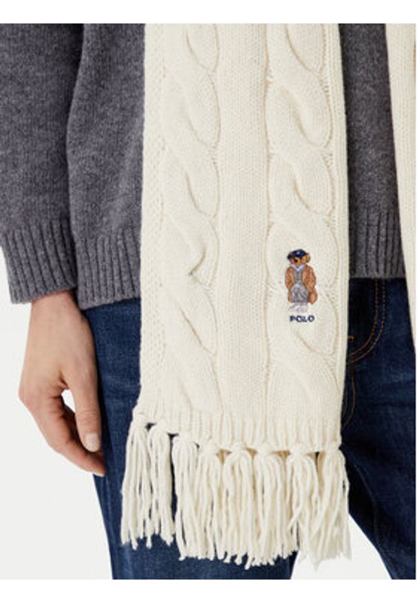 Polo Ralph Lauren Szalik 455981434001 Écru. Materiał: wełna, materiał
