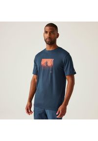 Regatta - Koszulka turystyczna męska Fingal Stretch. Kolor: zielony, brązowy, wielokolorowy. Materiał: poliester, elastan. Sport: turystyka piesza #1