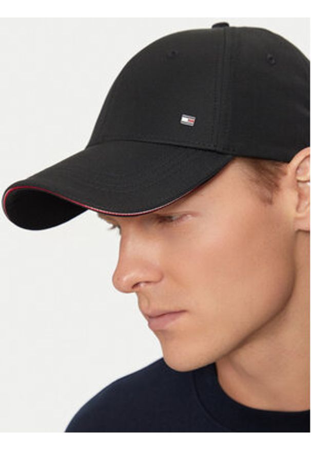 TOMMY HILFIGER - Tommy Hilfiger Czapka z daszkiem Corp 6 Panel AM0AM13336 Czarny. Kolor: czarny. Materiał: poliester, materiał