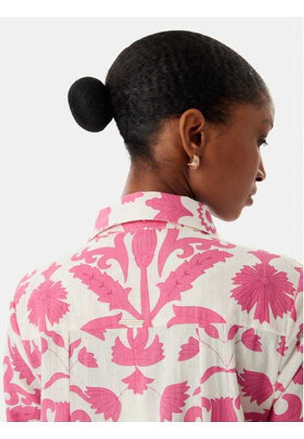 LOLA CASADEMUNT Sukienka koszulowa LS2616008 Różowy Relaxed Fit. Kolor: różowy. Materiał: bawełna. Typ sukienki: koszulowe