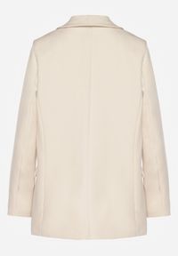 Renee - Beżowa Marynarka z Ozdobną Imitacją Kieszeni Nilzedi. Okazja: na co dzień, na spotkanie biznesowe, do pracy. Kolor: beżowy. Styl: casual, biznesowy, elegancki, klasyczny #5