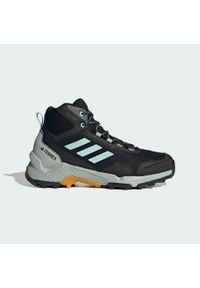 Adidas - Eastrail 2.0 Mid RAIN.RDY Hiking Shoes. Kolor: czarny, żółty, niebieski, wielokolorowy. Materiał: materiał. Sezon: zima. Styl: sportowy