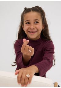 bonprix - Bluzka z długim rękawem z elastycznej mieszanki bawełny organicznej (2 szt.). Typ kołnierza: kołnierzyk stójkowy. Kolor: różowy. Materiał: bawełna. Długość rękawa: długi rękaw. Długość: długie #2