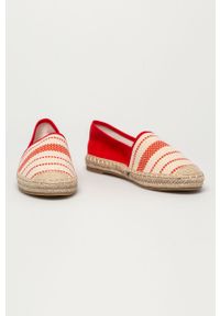 Answear Lab - Espadryle Best Shoes. Nosek buta: okrągły. Kolor: czerwony. Materiał: syntetyk, materiał, zamsz, guma. Szerokość cholewki: normalna. Obcas: na obcasie. Styl: wakacyjny. Wysokość obcasa: niski #4