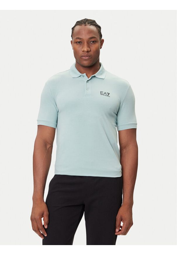 EA7 Emporio Armani Polo 8NPF14 PJVQZ U9066 Niebieski Regular Fit. Typ kołnierza: polo. Kolor: niebieski. Materiał: bawełna