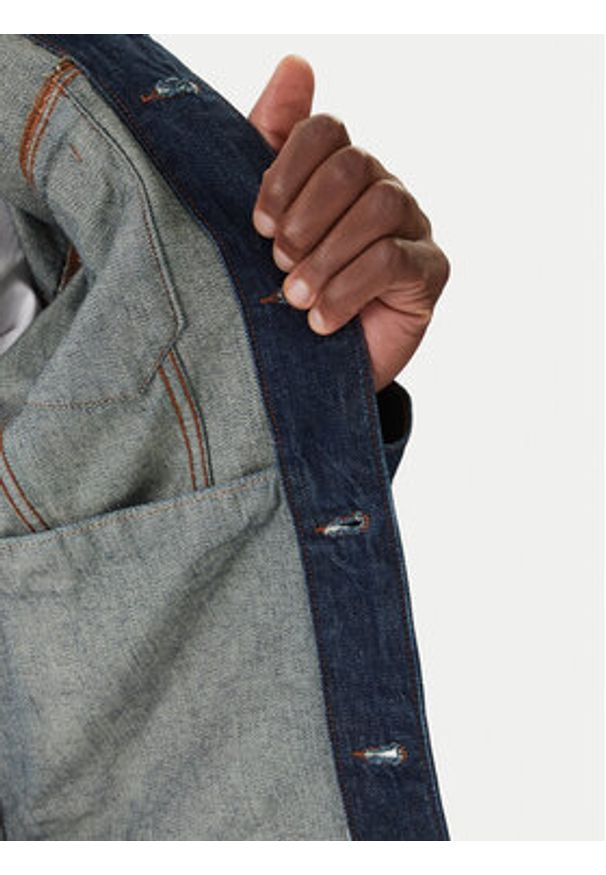 Mustang Kurtka jeansowa Dallas 1016830 Niebieski Regular Fit. Kolor: niebieski. Materiał: bawełna