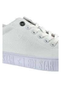 Big-Star - Białe Trampki Big Star Męskie Modne Półbuty. Kolor: biały. Materiał: materiał. Szerokość cholewki: normalna #8
