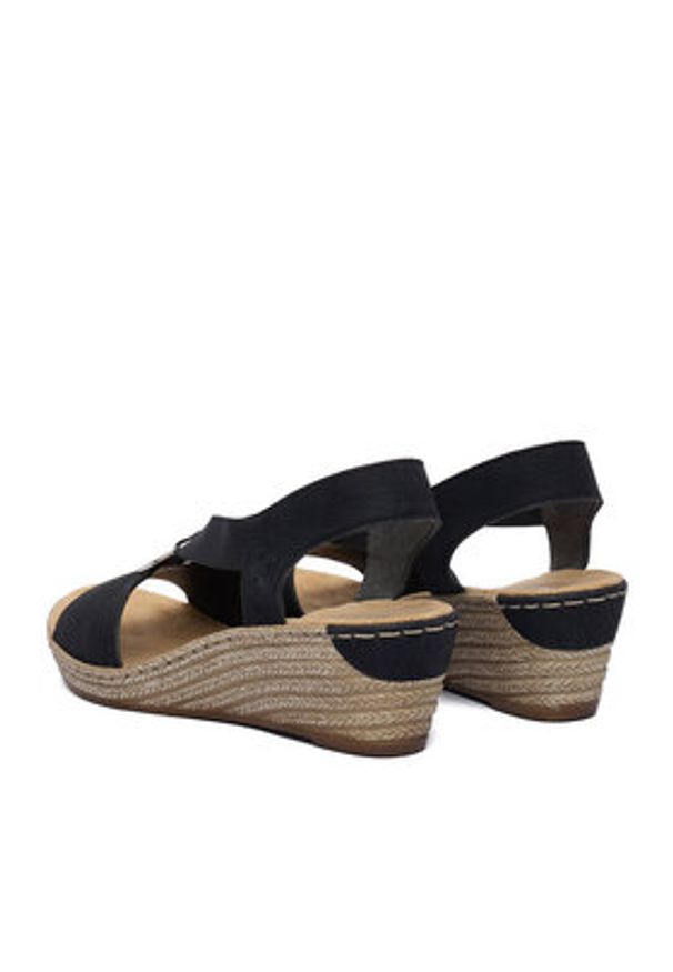 Rieker Sandały CEO-624H6-00 Czarny. Kolor: czarny. Materiał: skóra