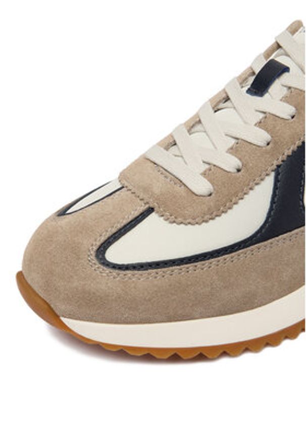 Guess Jeans Sneakersy EO-ORLANDO-01 126AM Beżowy. Kolor: beżowy. Materiał: materiał