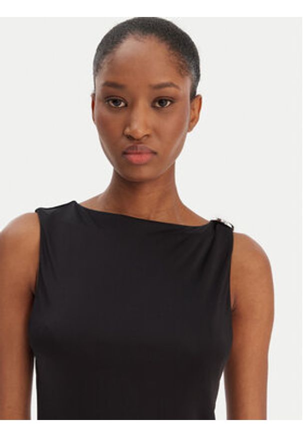 Hugo - HUGO Top Dastasy 50555782 Czarny Regular Fit. Kolor: czarny. Materiał: wiskoza