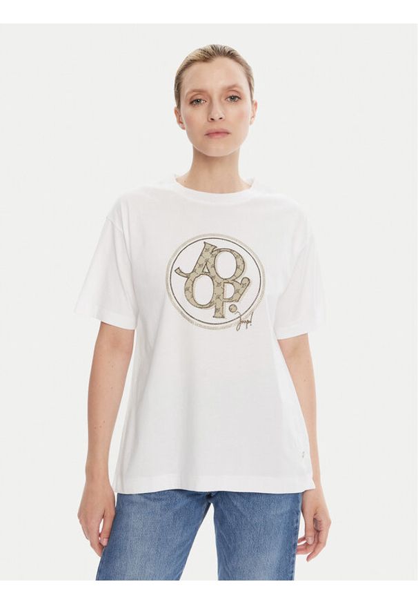 JOOP! T-Shirt 58 252JE58Tashi 30046236 Biały Regular Fit. Kolor: biały. Materiał: bawełna