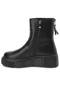 Czarne Botki Cambell Stylowe Obuwie Damskie Zapinane Na Suwak. Okazja: na co dzień. Zapięcie: zamek. Kolor: czarny. Materiał: skóra. Styl: elegancki #6