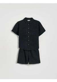 Reserved - Bawełniany komplet - czarny. Kolor: czarny. Materiał: bawełna #1