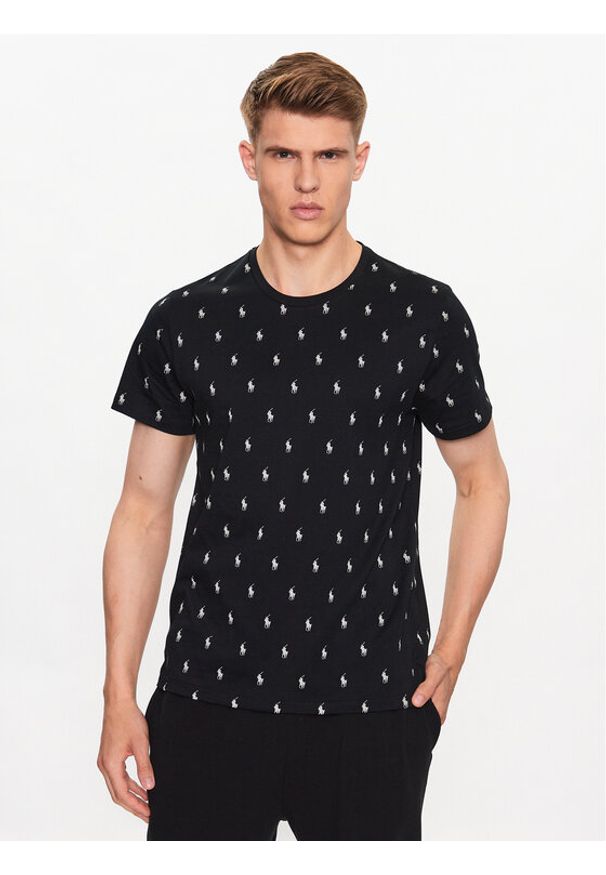 Polo Ralph Lauren Koszulka piżamowa 714899612005 Czarny Regular Fit. Kolor: czarny. Materiał: bawełna