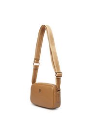 TOMMY HILFIGER - Tommy Hilfiger Torebka Th Essential Camera Bag AW0AW18370 Brązowy. Kolor: brązowy. Materiał: skórzane #4