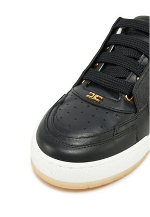 Elisabetta Franchi Sneakersy SA-48G-51E2-V420 Czarny. Kolor: czarny. Materiał: skóra