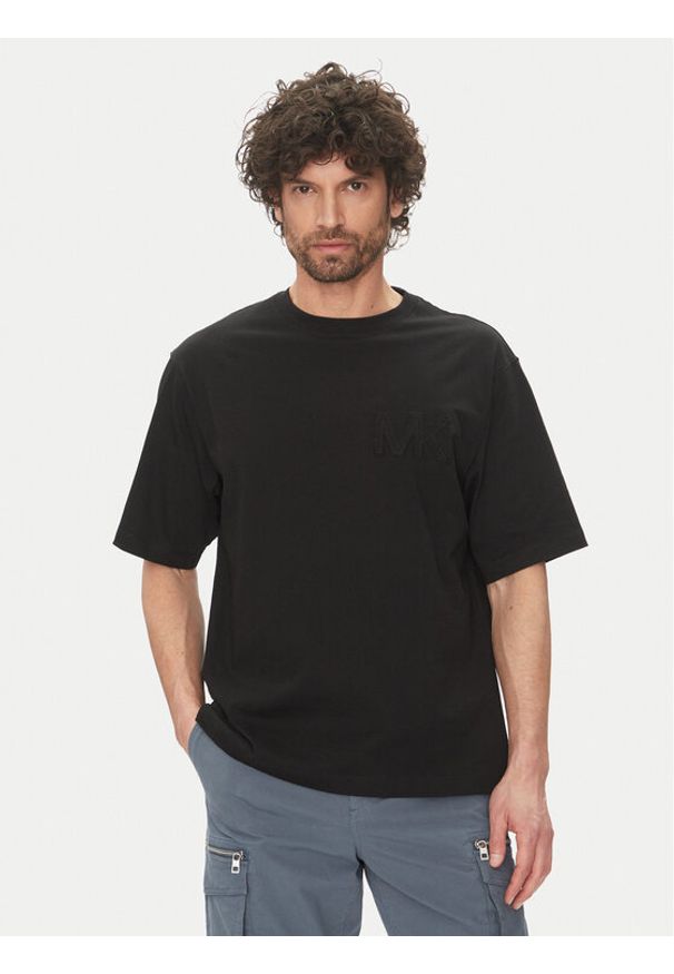 Michael Kors T-Shirt CS552HY1V2 Czarny Regular Fit. Kolor: czarny. Materiał: bawełna