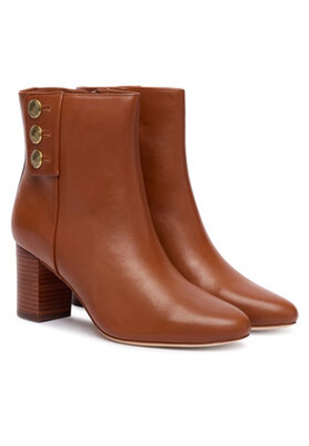 Lauren Ralph Lauren - LAUREN RALPH LAUREN Botki Kenndi 802980064001 Brązowy. Kolor: brązowy. Materiał: skóra