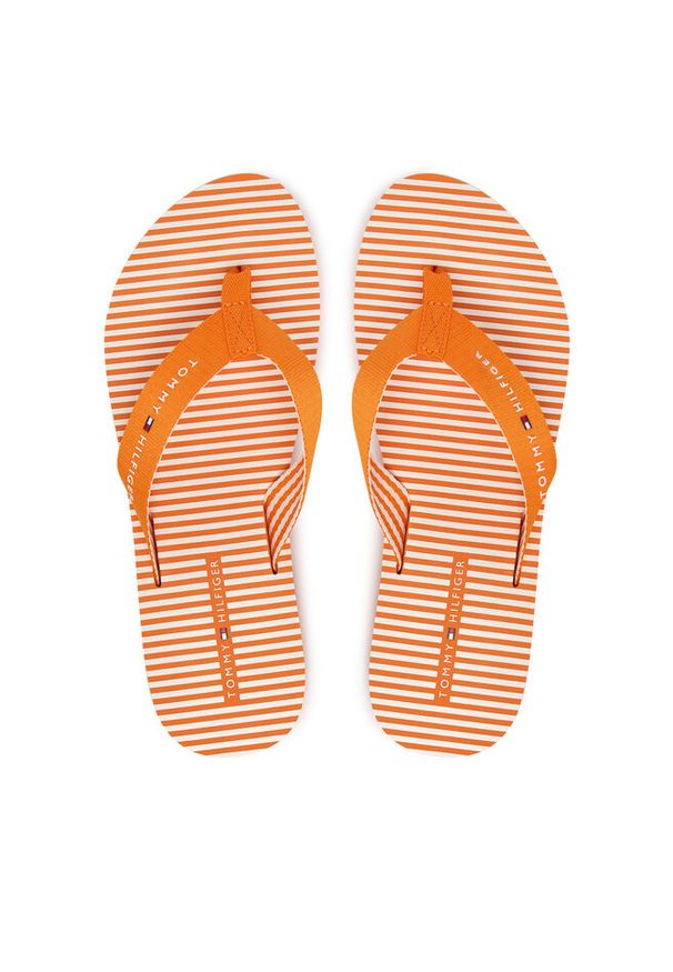 TOMMY HILFIGER - Japonki Tommy Hilfiger. Kolor: pomarańczowy