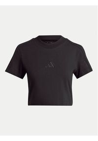 Adidas - adidas T-Shirt ALL SZN 3-Stripes JI9102 Czarny Slim Fit. Kolor: czarny. Materiał: bawełna #3