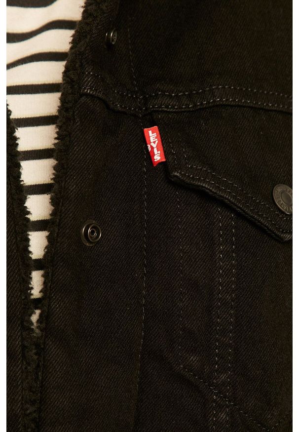 Levi's® - Levi's - Kurtka jeansowa. Okazja: na co dzień, na spotkanie biznesowe. Kolor: czarny. Materiał: jeans. Styl: biznesowy, casual