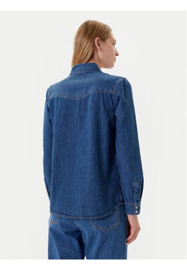 United Colors of Benetton - United Colors Of Benetton Koszula jeansowa 5RZKDQ06T Niebieski Regular Fit. Kolor: niebieski. Materiał: bawełna