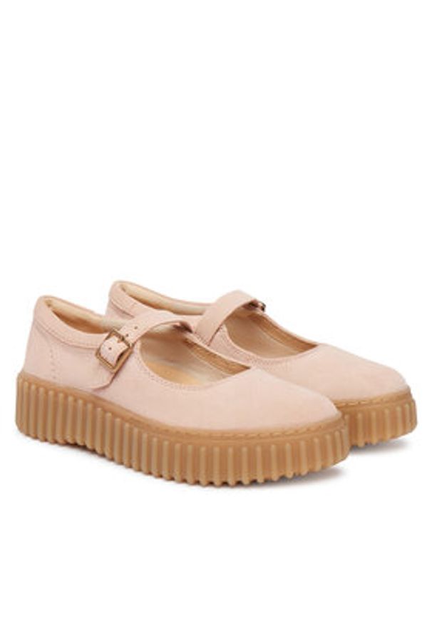 Clarks Półbuty Torhill Jane 26186306 Różowy. Kolor: różowy. Materiał: zamsz, skóra