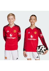 Adidas - Koszulka Manchester United 25/26 Long Sleeve Home Kids. Kolor: czerwony. Długość rękawa: długi rękaw. Sport: piłka nożna #1