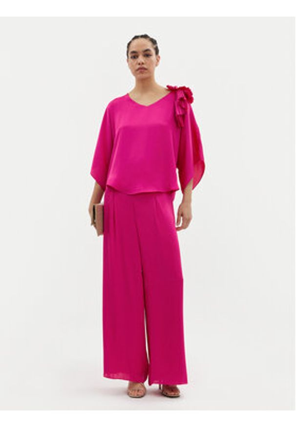 Joseph Ribkoff Spodnie materiałowe 241766 Różowy Wide Leg. Kolor: różowy. Materiał: syntetyk