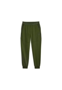 Spodnie Dresowe Sportowe Męskie Puma Tech Fl. Kolor: wielokolorowy, zielony. Materiał: dresówka. Styl: sportowy