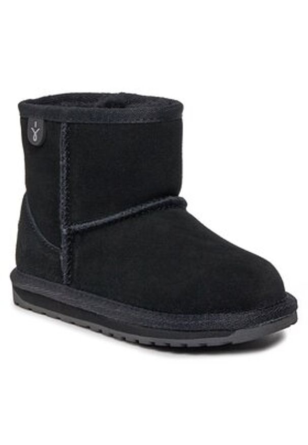 EMU Australia Śniegowce Wallaby Mini K10103 Czarny. Kolor: czarny. Materiał: zamsz, skóra