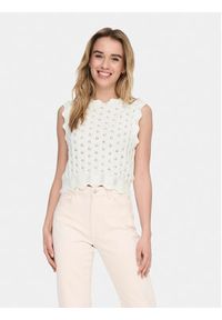 only - ONLY Bluzka Luna 15291602 Écru Regular Fit. Materiał: syntetyk #10