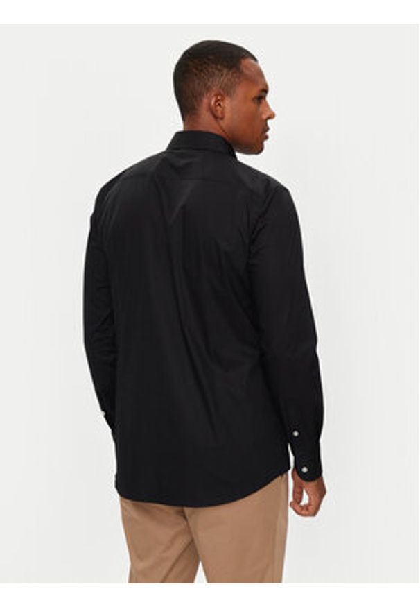 BOSS - Boss Koszula H-Hank 50519859 Czarny Slim Fit. Kolor: czarny. Materiał: bawełna