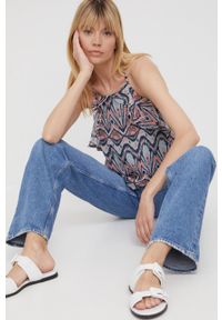 Pepe Jeans bluzka JORDAN damska wzorzysta. Okazja: na co dzień. Materiał: tkanina. Styl: casual