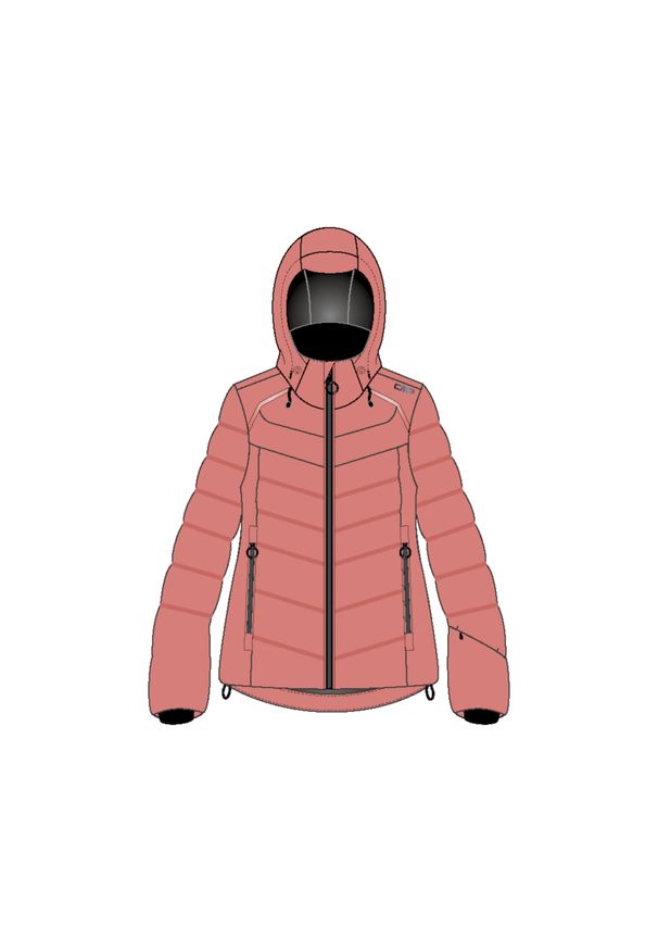 Kurtka damska turystyczna damska CMP 33W0376. Kolor: różowy. Sezon: zima. Sport: narciarstwo