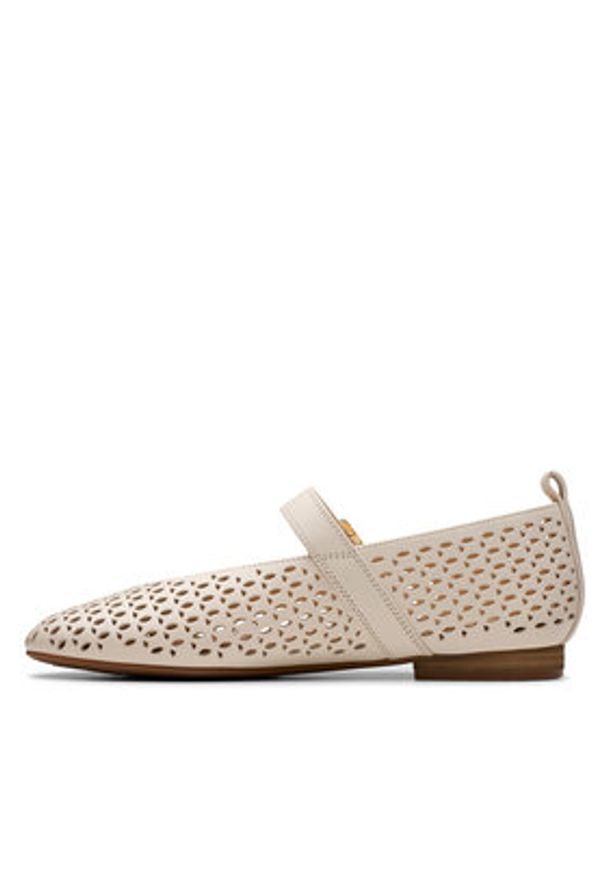 Clarks Półbuty Fawna Jane 26181230 Écru. Materiał: skóra